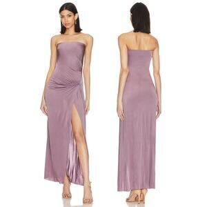 Bec + Bridge Petra Strapless Maxi Dress Ruched Party Formal Elegant Mauve Size 6